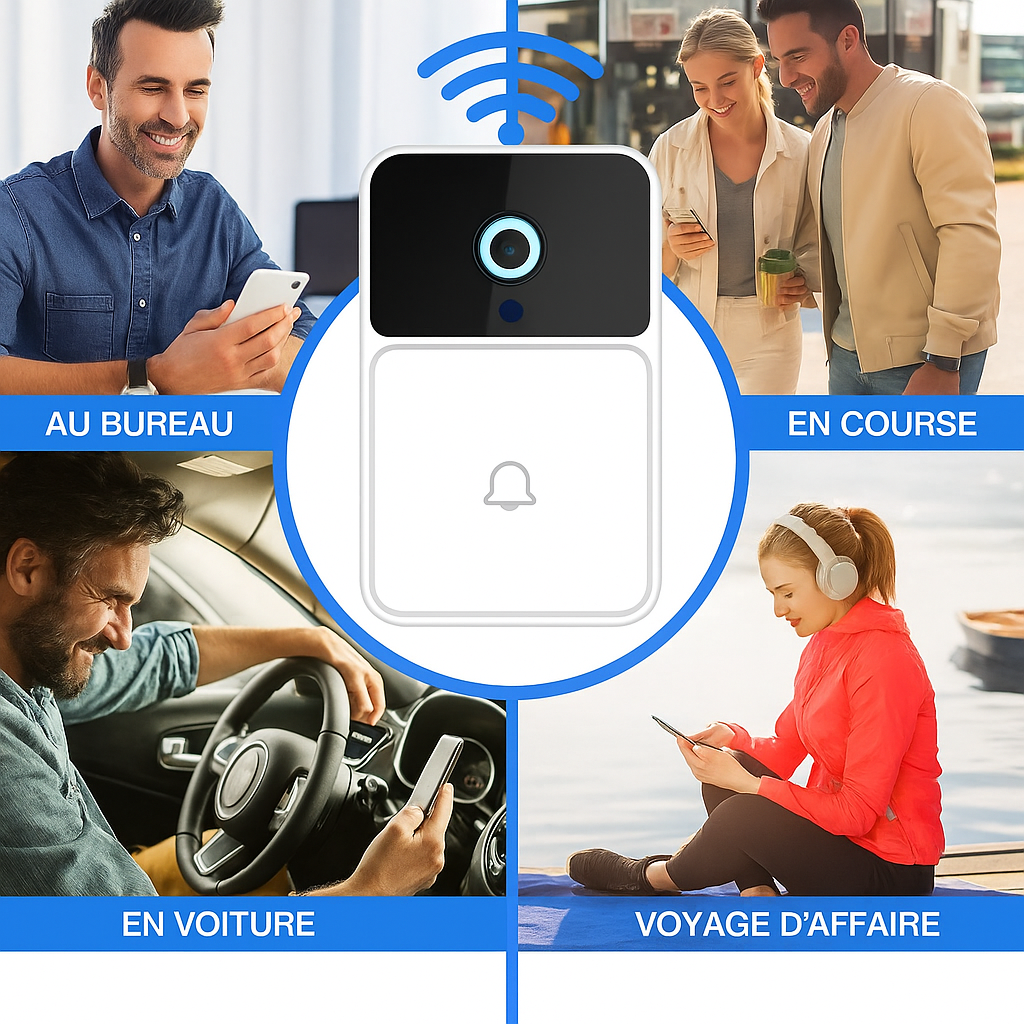 Caméra de Sonnette Sans Fil Intelligente