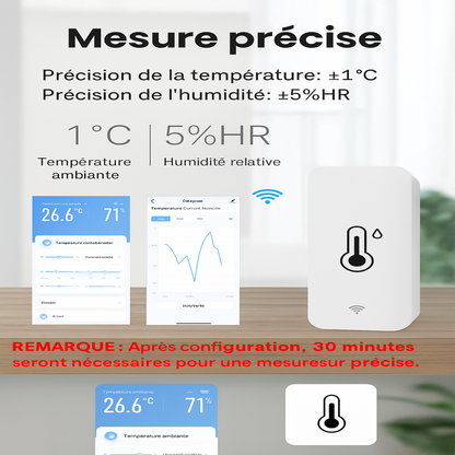 Capteur de Température et Humidité WiFi SmartLife