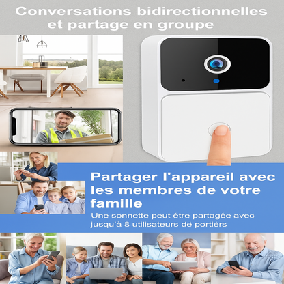 Caméra de Sonnette Sans Fil Intelligente