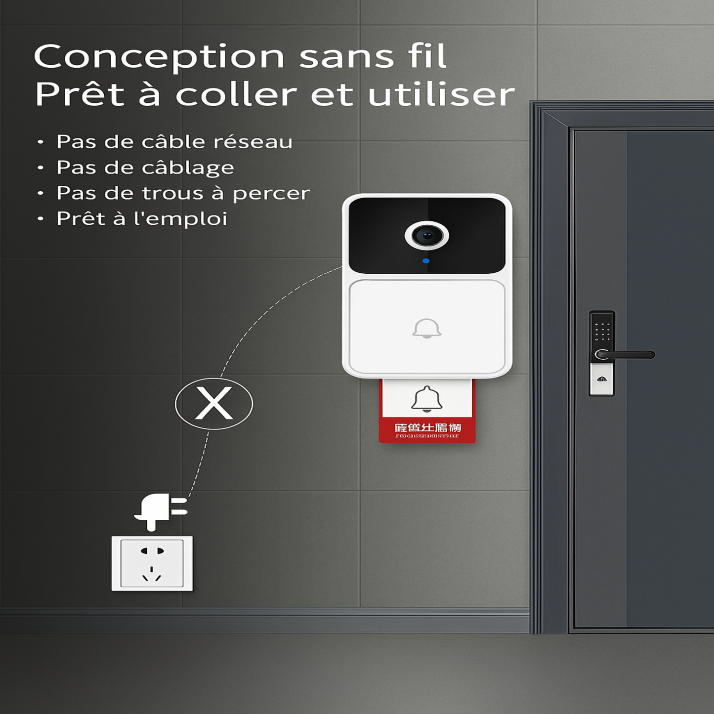 Caméra de Sonnette Sans Fil Intelligente