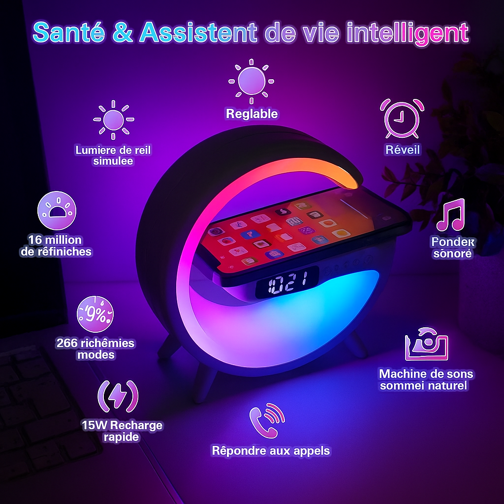 Lampe de Chargement Sans Fil Multifonctionnelle
